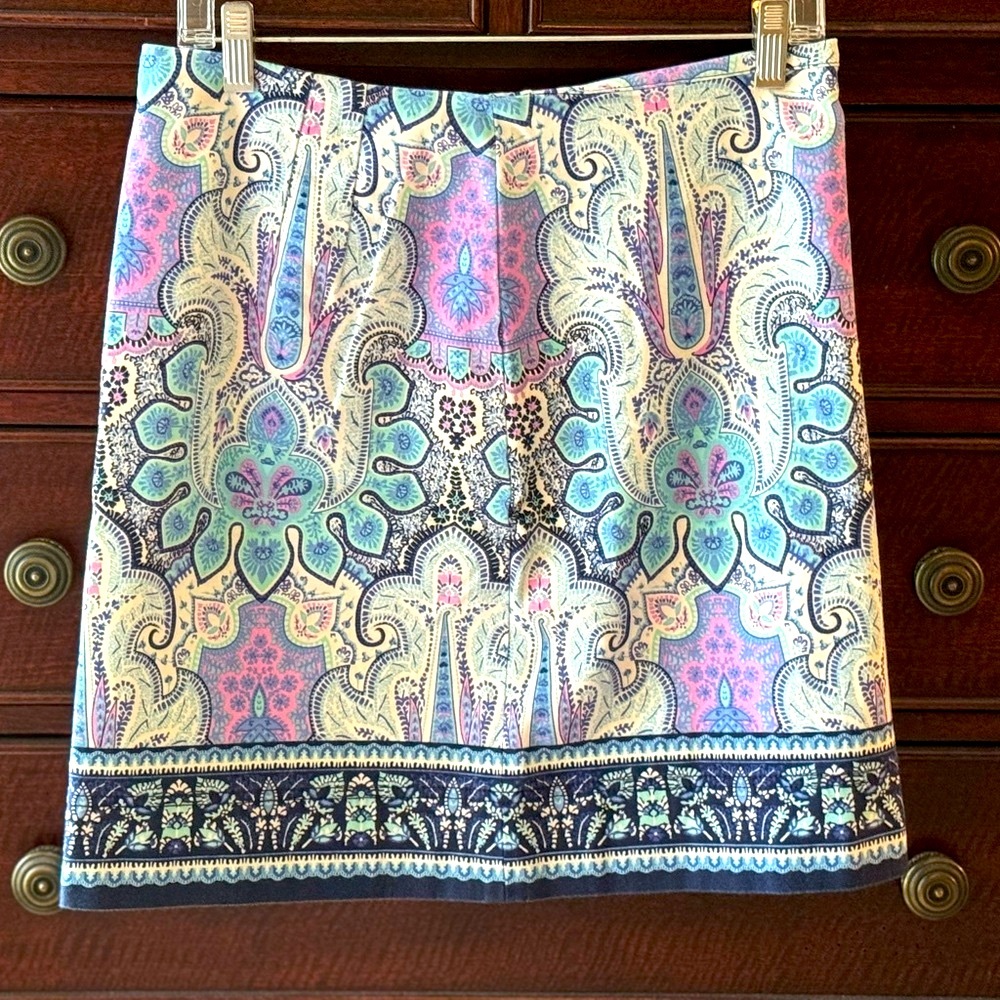 Talbots Multicolor Paisley Skirt